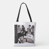 Gossip Meisje Zwart-wit Groep Graphic Tote Bag (Achterkant)