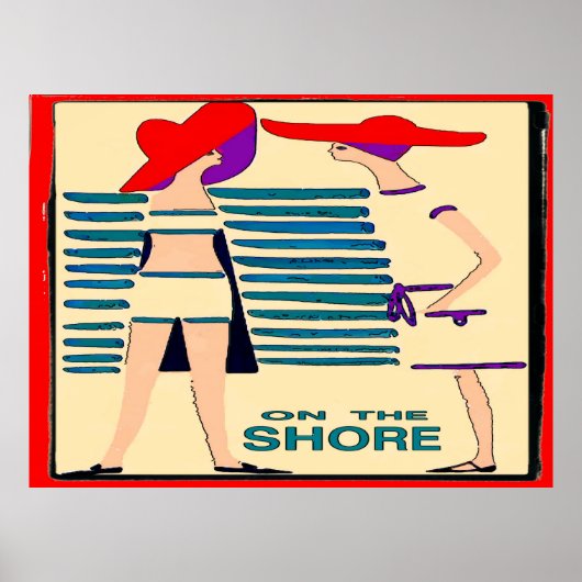 Gossip op de Abstracte Jersey Shore Poster (Voorkant)
