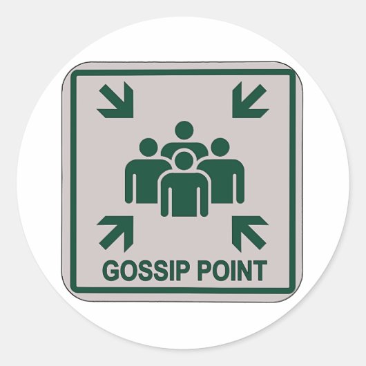 Gossip Point-teken Ronde Sticker (Voorkant)