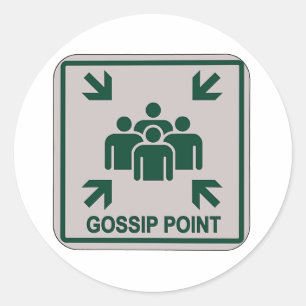Gossip Point-teken Ronde Sticker