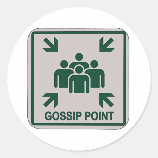 Gossip Point-teken Ronde Sticker (Voorkant)