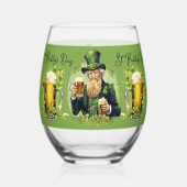 Gossip St. Paddy's Day Shamrocks Iers bier Lucky Wijnglas Zonder Voet (Voorkant)