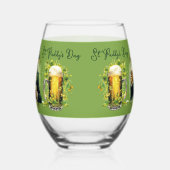 Gossip St. Paddy's Day Shamrocks Iers bier Lucky Wijnglas Zonder Voet (Links)