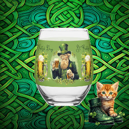 Gossip St. Paddy's Day Shamrocks Iers bier Lucky Wijnglas Zonder Voet