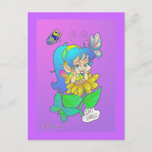 Gossiping Fairy Postcard Briefkaart (Voorkant)
