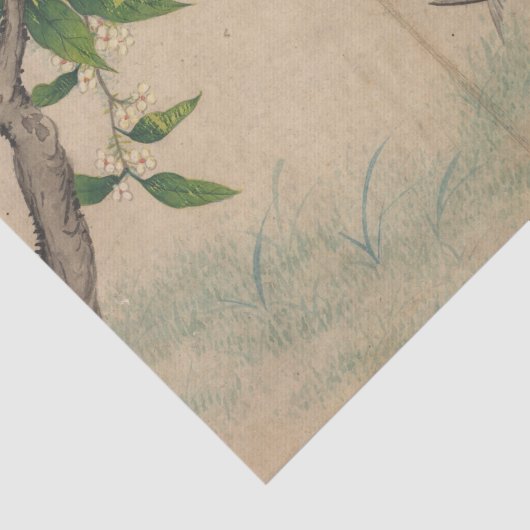 Gossiping Sparrows van Zhang Ruoai Tissuepapier (Detail)