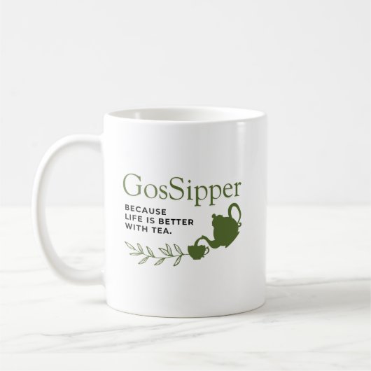 GosSipper Mug – Funny Tea Lover Mug Koffiemok (Links)