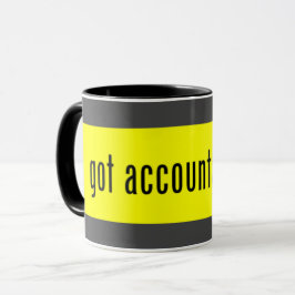 Got Accountability - Geel en Zwart Lettering Mok