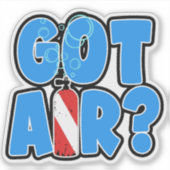 Got Air? Duiksticker Sticker (Voorkant)