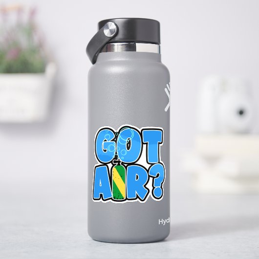 Got Air? Nitrox Duikvlag op tank sticker (HydroFlask)
