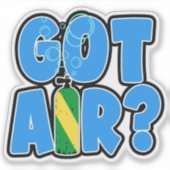Got Air? Nitrox Duikvlag op tank sticker (Voorkant)