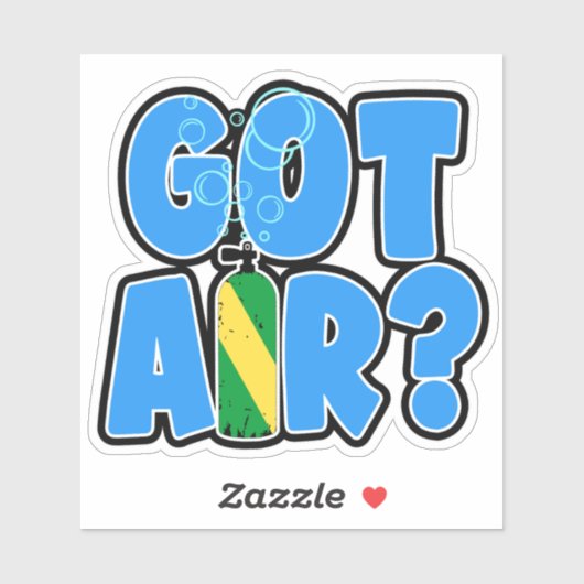 Got Air? Nitrox Scuba Flag on tank sticker (Vel)