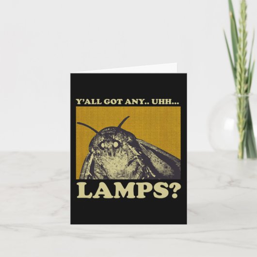 Got Any Lamps Moth Insect Meme Gift Kaart (Voorkant)