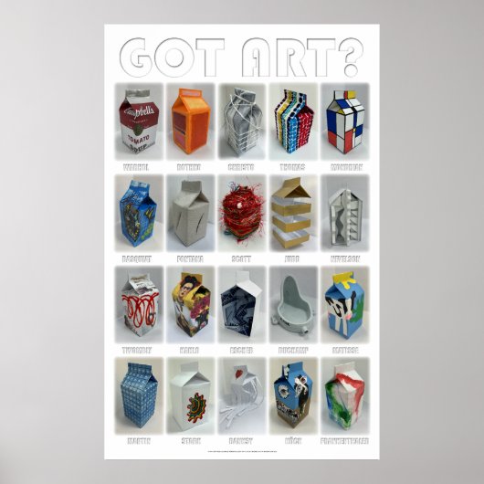GOT ART? Parodie afbeeldingen van beroemde kunstwe Poster (Voorkant)