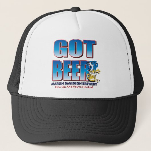 Got Beer Marlin Davidsons Trucker Pet (Voorkant)