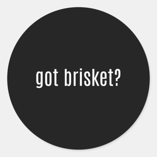 Got Brisket BBQ Ronde Sticker (Voorkant)