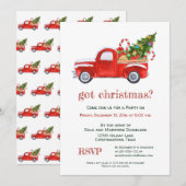 Got Christmas rustieke  rode vrachtwagen feest Kaart (Voorkant / Achterkant)