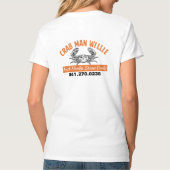 "Got Crabs?" - CrabManWillie Women's V Neck Tee T-shirt (Achterkant)