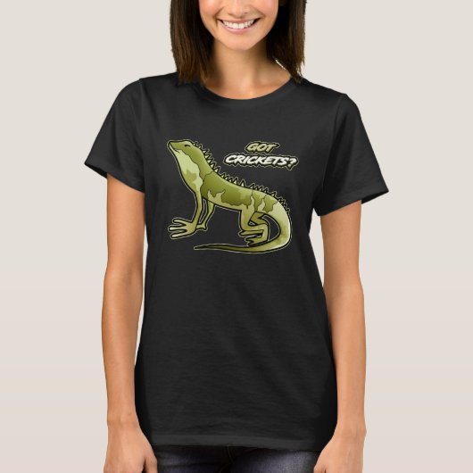 Got Crickets Feeding Time For Bearded Dragons T-shirt (Voorkant)
