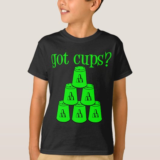 GOT CUPS, neongroen2 T-shirt (Voorkant)