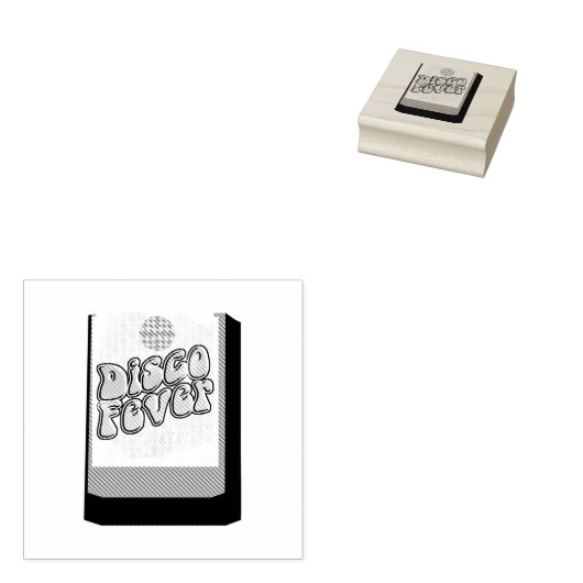Got Disco Fever 8-Track Rubberstempel (Gestempeld)
