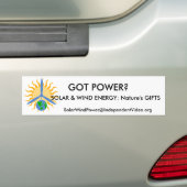 GOT ENERGIE?, SOLAR- EN WIND-ENERGIE... BUMPERSTICKER (Op auto)