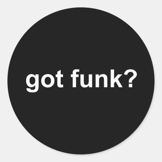 Got Funk Black Ronde Sticker (Voorkant)