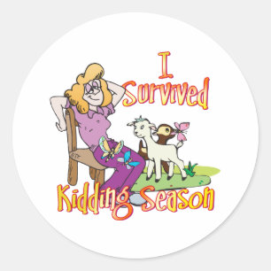 GOT   Funny Kidding Season by GetYerGoat Ronde Sticker