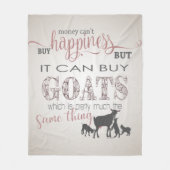 GOT | Geld kan geen geluk kopen met GetYerGoat™ Fleece Deken (Voorkant)