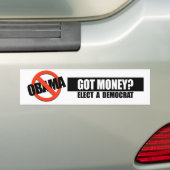 GOT GELD - KIES EEN DEMOCRAT BUMPERSTICKER (Op auto)