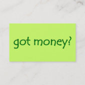 got geld? Zakelijke visitekaartjes (Achterkant)