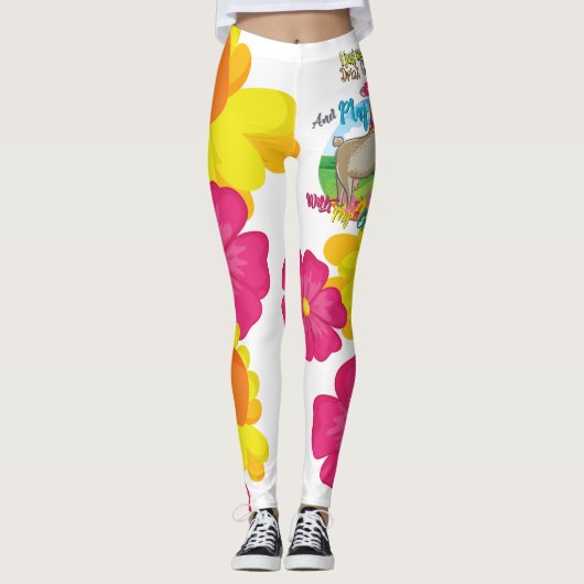 GOT | Gewoon koffie spelen met geiten Drinken Leggings (Voorkant)