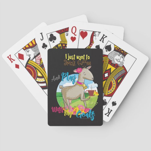 GOT | Gewoon koffie spelen met geiten Drinken Pokerkaarten (Achterkant)