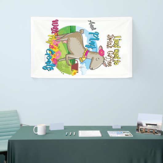 GOT | Gewoon koffie spelen met geiten Drinken Spandoek (Beurs)