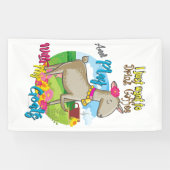 GOT | Gewoon koffie spelen met geiten Drinken Spandoek (Horizontaal)