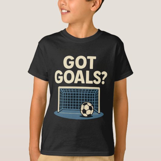 Got Goals Sports Fan Novelty Soccer Net Graphic  T-shirt (Voorkant)