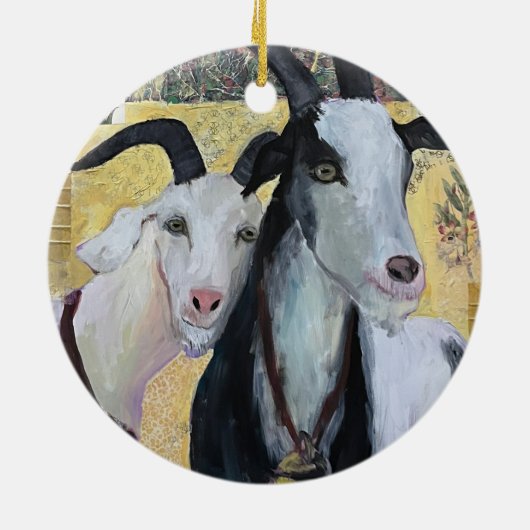 Got Goat #1: "Dicht bij jou" porselein ornament (Achterkant)