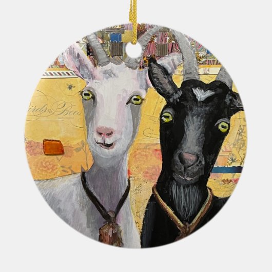Got Goat #2: "Hey, Wassup?" porselein ornament (Achterkant)