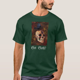 GOT GOTHIC? Creepy Gothic Skull and Crow - Hallowe T-shirt