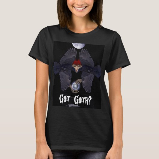 GOT GOTHIC? Donk Raven Woman Fantasy Halloween Art T-shirt (Voorkant)