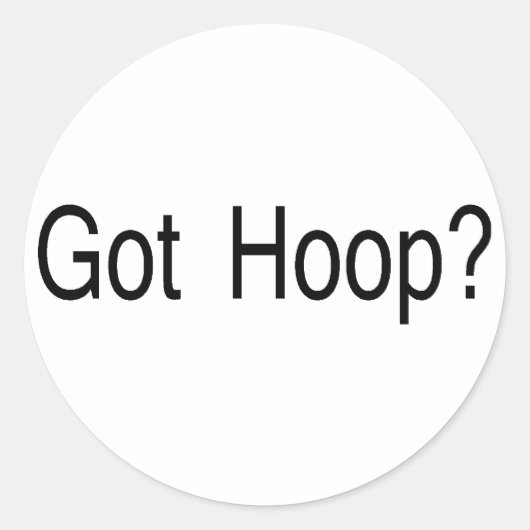 Got Hoop Ronde Sticker (Voorkant)