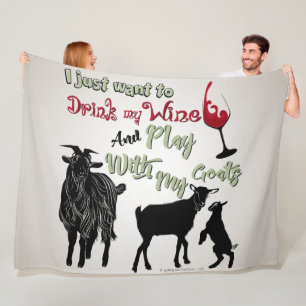 GOT   Ik wil alleen het Wijnspel met mijn geit Dri Fleece Deken