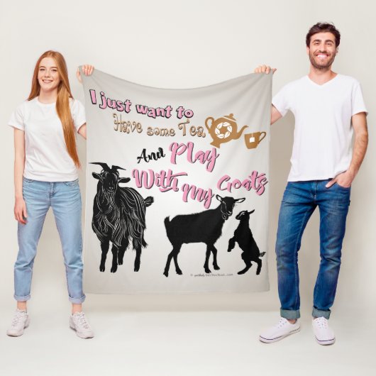 GOT | Ik wil gewoon thea spelen met mijn geit Fleece Deken (In situ)