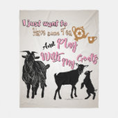 GOT | Ik wil gewoon thea spelen met mijn geit Fleece Deken (Voorkant)