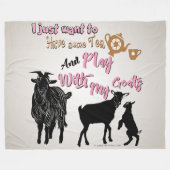 GOT | Ik wil gewoon thea spelen met mijn geit Fleece Deken (Voorkant (Horizontaal))
