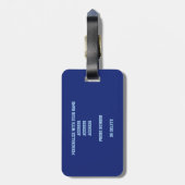 Got it! meisje blauw wit volleybal team kleuren bagagelabel (Achterkant verticaal)