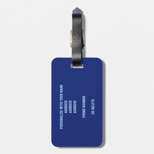 Got it! meisje blauw wit volleybal team kleuren bagagelabel (Achterkant verticaal)