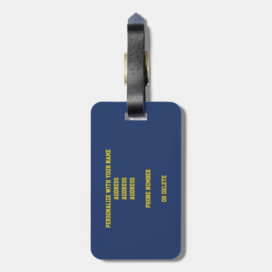 Got it! meisjes blauw goud volleybal team geschenk bagagelabel (Achterkant verticaal)