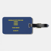 Got it! meisjes blauw goud volleybal team geschenk bagagelabel (Achterkant horizontaal)