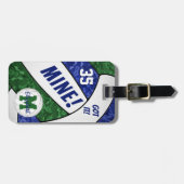 Got it! meisje's blauw groen volleybal team kleure bagagelabel (Voorkant horizontaal)